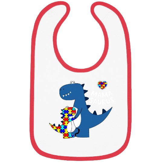 Autism Puzzle Dino Mamasaurus T rexs Dinosaur Mama Saurus 9 Bibs
