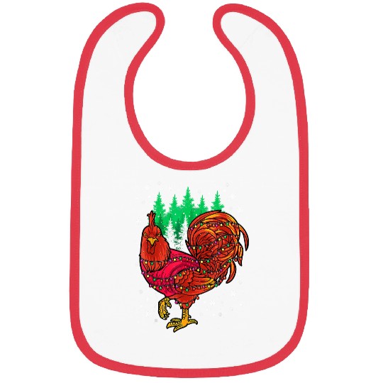 Chicken Pet Christmas Lights Funny Chicken Ugly xmass Sweater Bibs