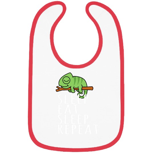 Chameleon Pet Sleep Eat Repeat Saying Nightdress Bibs