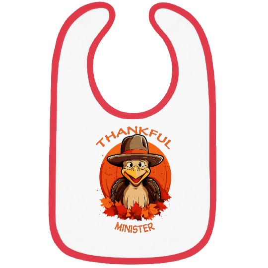 Minister Funny Thanksgiving Turkey 2Fall Bibs