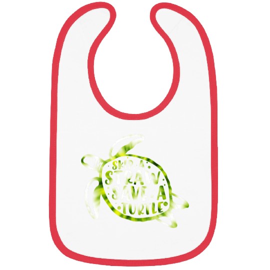 Turtle Pet Skip A Straw Save A Turtle Tie Dye Earth Day Bibs