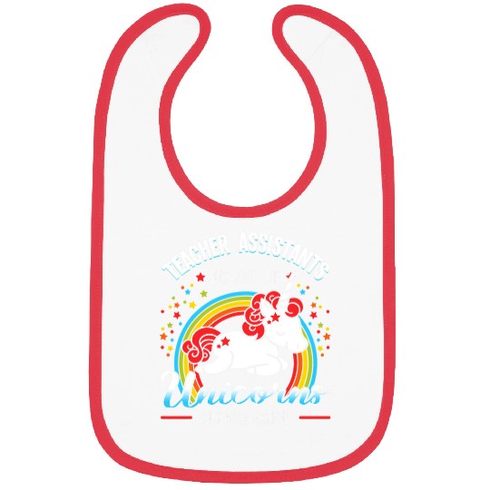 Unicorn Pet Teacher Assistant Education Teaching Bibs