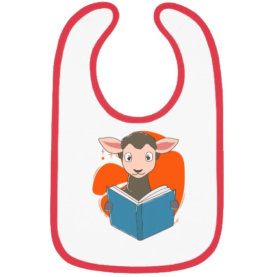 Sheep Pet Reading Books Literature Hobby Lamb Bibs