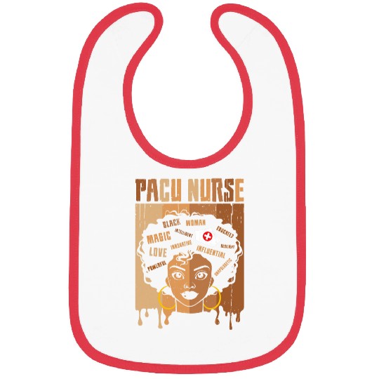 nurses Job PACU nurses Afro African Melanin Black History Month nurses Bibs