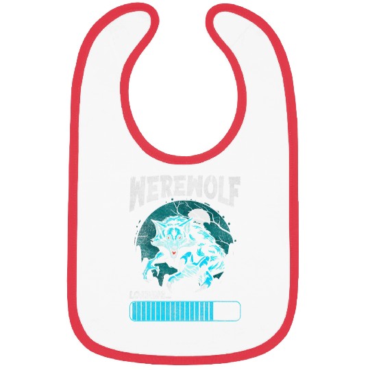 Coyote Mammal Werewolfs Loading White Moon Design For Wolves Fans Bibs