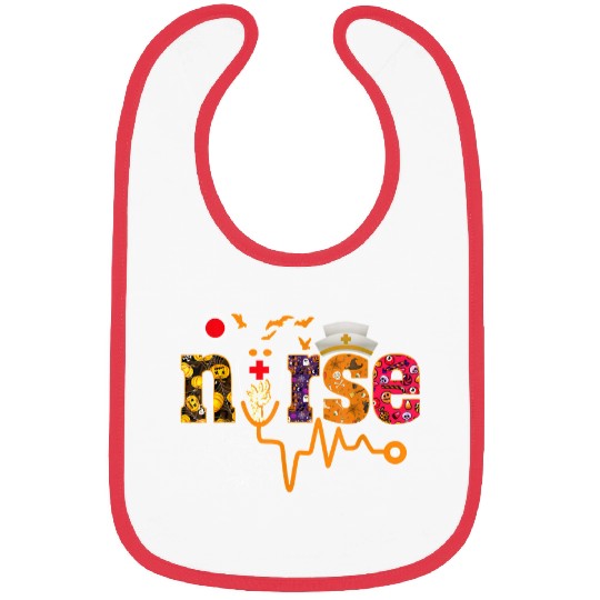 nurses Job With Pumpkin Boo Spider Witch Halloween157 Bibs
