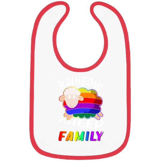 Sheep Pet Rainbow Sheep Lesbian Gay Pride Bibs