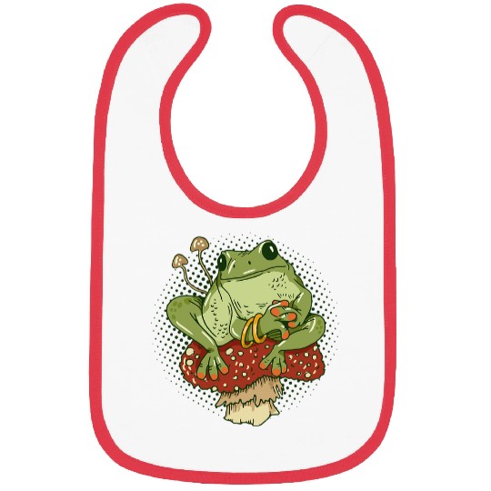 Frog Pet Cottagecore Aesthetic Frog Mushroom Bibs