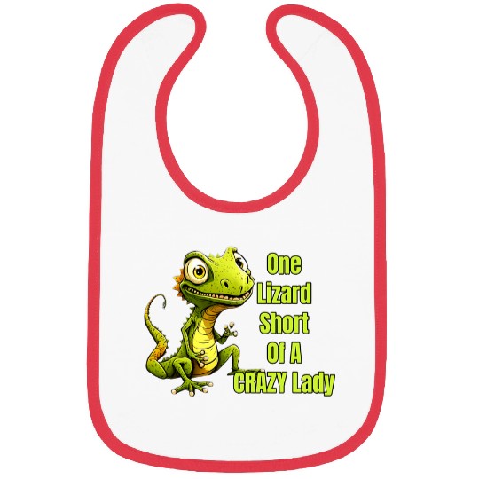 Komodo Pet Lovers One Lizard Short crazys Lady Funny Lizard Lover Bibs