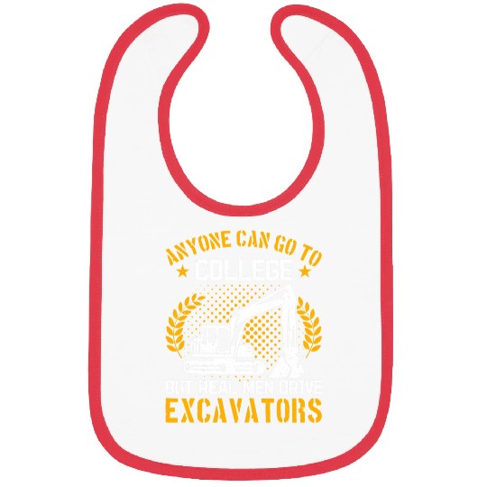 Excavator Fun Mens Construction Work Real Men Drive Bibs