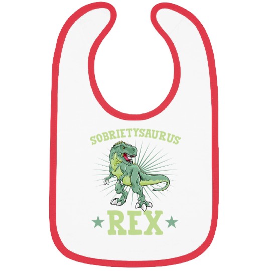 Dinosaur Pet Sobrietysaurus rexs TRex Dinosaur Sobriety Recovery Bibs
