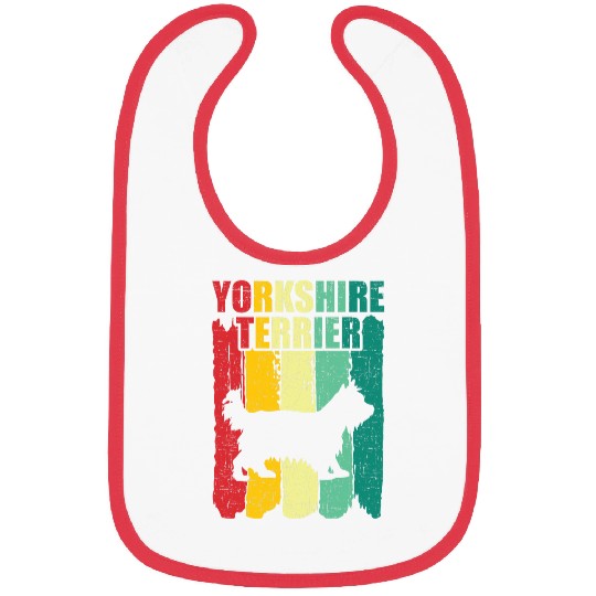 Yorkshire Pet Terrier Retro vintages 70s 80s Style Bibs