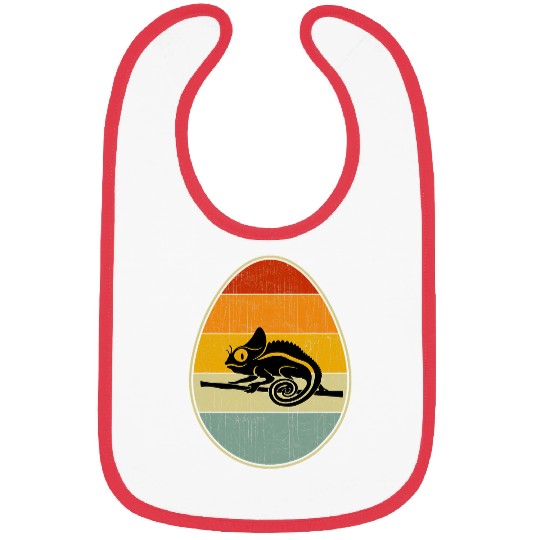 Chameleon Pet Style Easter Egg Graphic Funny Easter Day Bibs