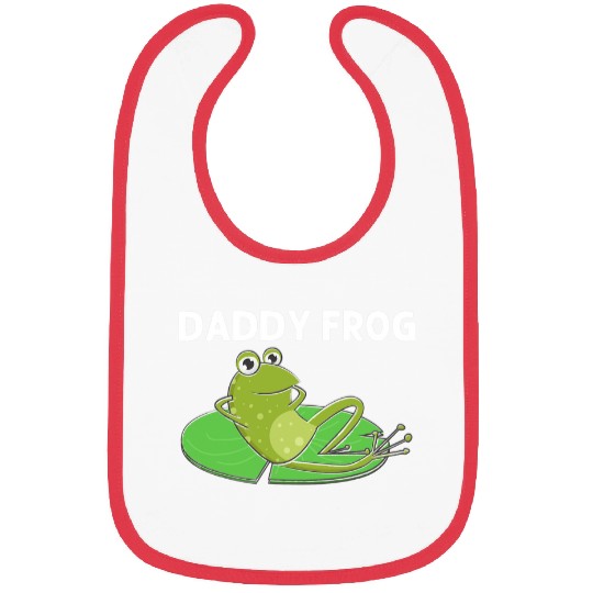 Frog Pet Gift For Dad Men Cute Bullfrog Toad Tadpole Pet Lovers Bibs