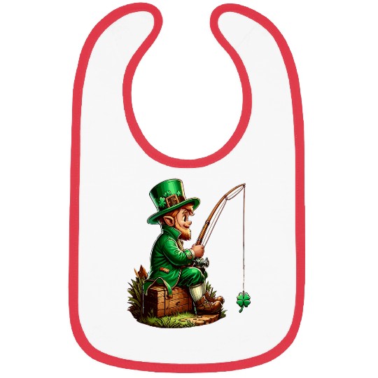 Fishing Fun Leprechauns Fishing Retreat Bibs