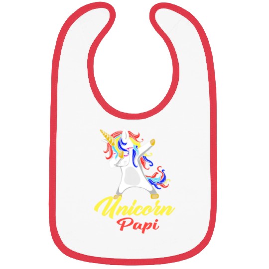 Unicorn Pet Papi Rainbow  Unicorn Birthday Gift Tee Bibs
