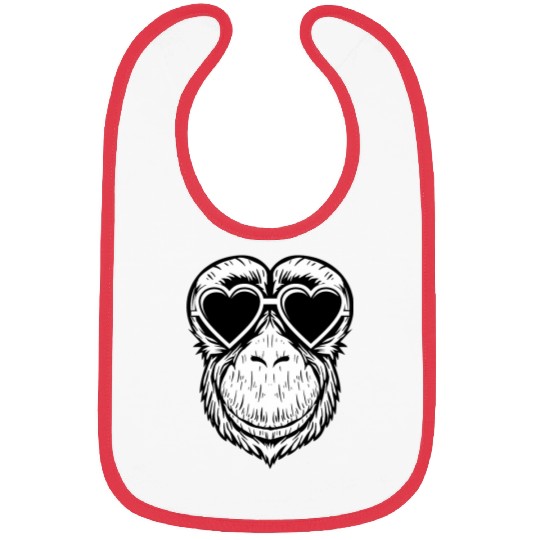 Gorilla Pet Chimpanzee Love Gorilla Silverback Monkey Ape Bibs