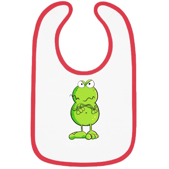 Frog Pet Grumpy Ew People Frog Statement Sarcastic Bibs