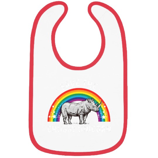 Rhino Pet SAVE THE CHUBBY UnicornsS Rhino Conservation Rainbow Bibs