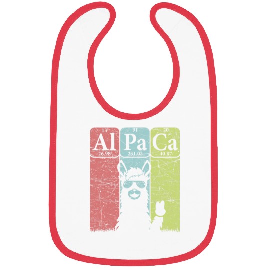 Llama Pet Alpaca Periodic Table Elements Llama Alpaca vintages 23 Bibs