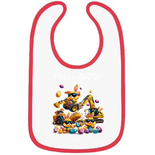 Excavator Fun Easter Egg Hunt Eggscavator Construction Trucks Toddler Boys Bibs