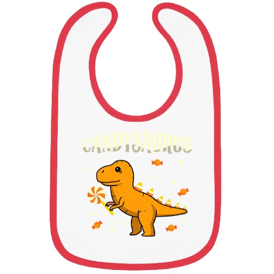 Dinosaur Pet Candysaurus Candy Corn Toddler Kid Dinosaur Halloween 2 Bibs