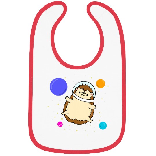 Hedgehog Pet Astronaut In Space Hedgehogs Lover Bibs