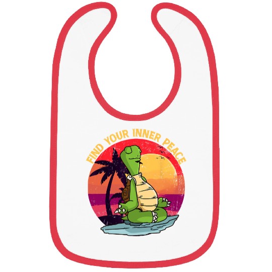 Turtle Pet Find Your Inner Peace Bibs