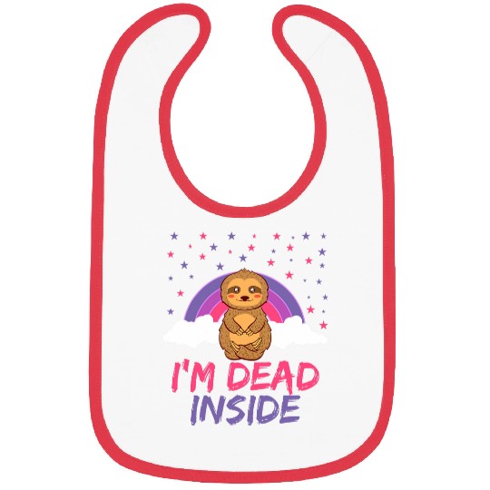 Sloth Pet Im  Inside Sloth Lazy Depressed Animal Design Bibs