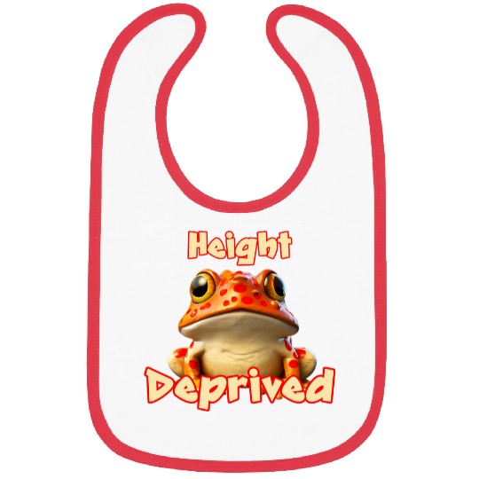 Frog Pet Height Deprived Short People Joke Saying Toad Frog Design Bibs