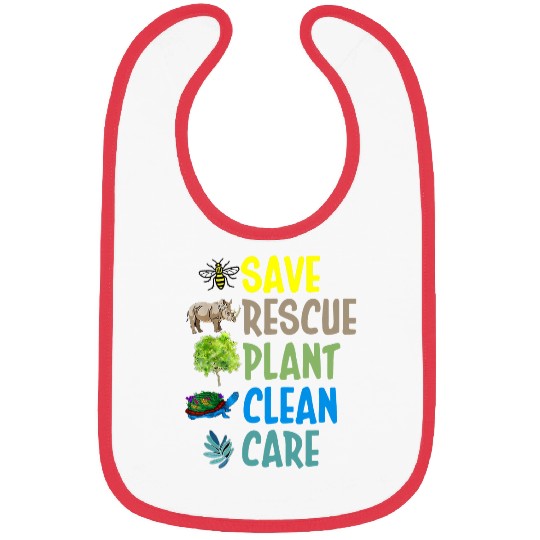 Turtle Pet Earth Day Save rescue Plant Clean Care Turtle Animal Recycle 1 Bibs