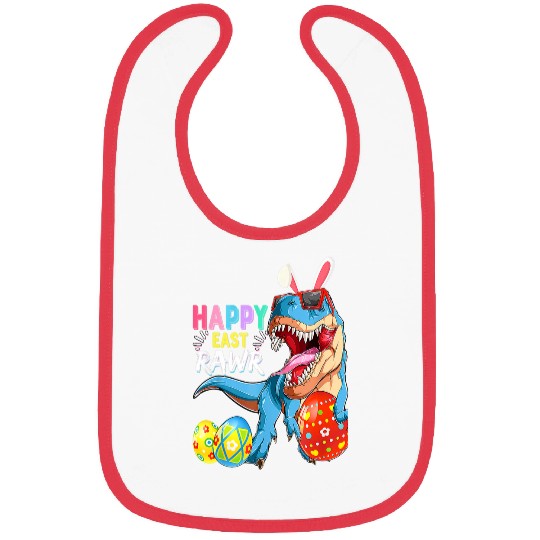 Dinosaur Pet Happy Easter Day Cute Bunny Rawr Saurus rexs Eggs 2 9 Bibs