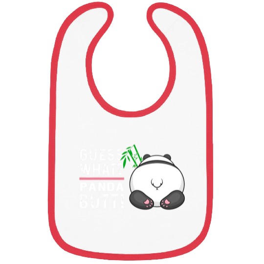Chicken Pet Guess What Panda Butt Funny Guess What Chicken Butt Bibs