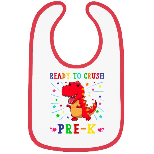 Dinosaur Pet Ready to Crush PREK Funny Dinosaur rexs Back to School 1 Bibs