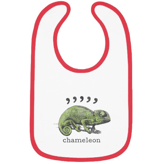 Chameleon Pet Trendy Comma Chameleon Data Humor Bibs