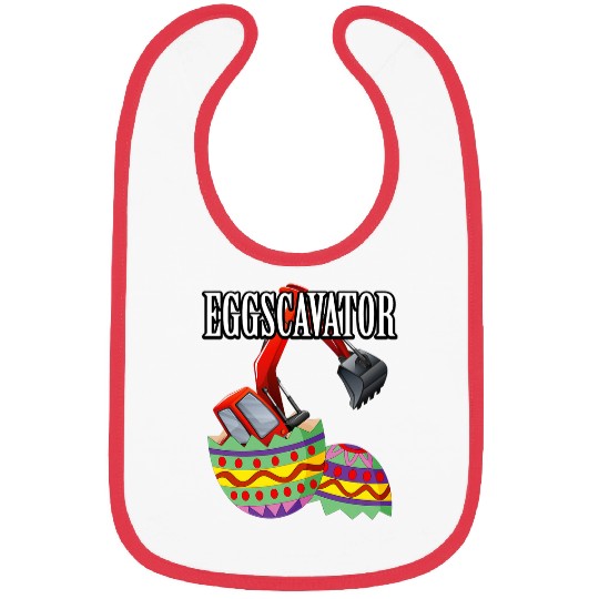 Excavator Fun Eggscavator Funny Easter Egg Hunt Construction Excavator Toy Bibs