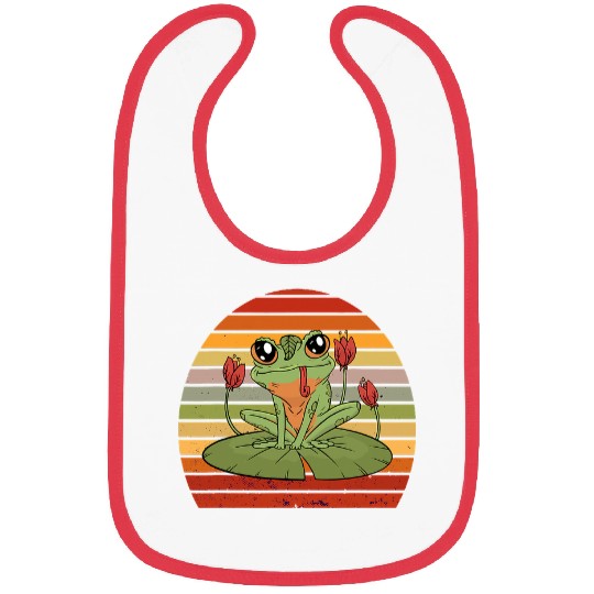 Frog Pet on lily pad Bibs