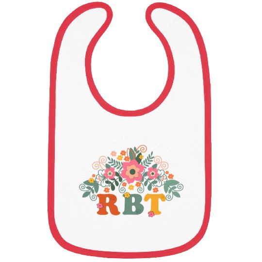 nurses Job RBT nurses Registered Behavior Technician Groovy Wildflowers Bibs