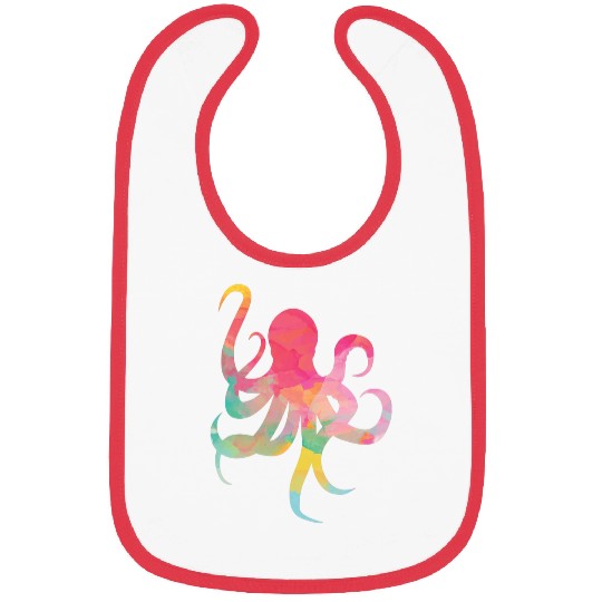 Octopus Pet Cute Colorful Octopus Art Sea Life Bibs