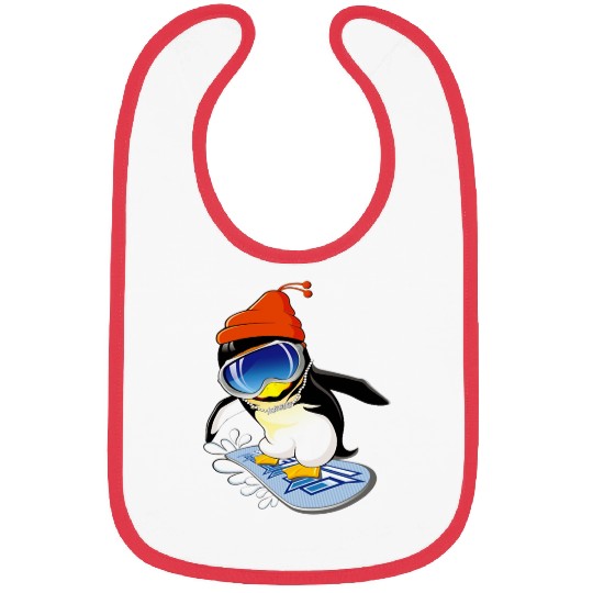 Penguin Pet Snowboarding Surfer Winter Hat Bibs