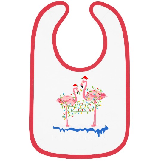 Flamingo Pet Christmas Im Fine Everything Is Fine Christmas Bibs