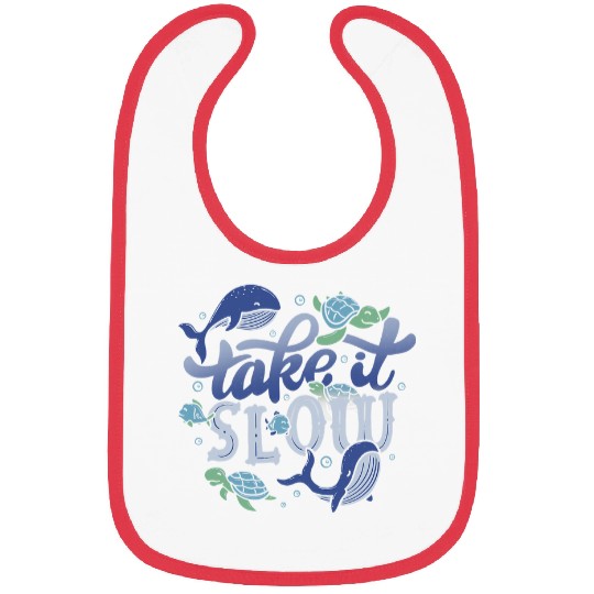 Whale Pet KV9 Turtle Take it Slow Ocean Self Affirmation Sea Animals Turtle Bibs