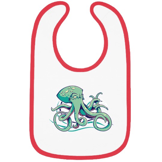 Octopus Pet Coral Reef Octopus Ocean Living Being Bibs