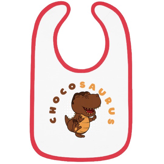 Dinosaur Pet Chocosaurus Choco Lover Dinosaur Chocolate Eater Bibs