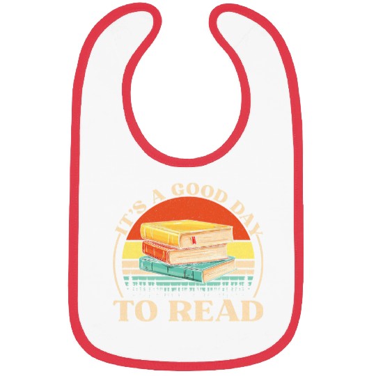 Book Fun Its a Good Day to Read Tee Retro Book Lover Bibs