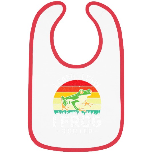 Frog Pet I Came I Saw I Frog Hunted Toad Hunting Frog Gigging Bibs