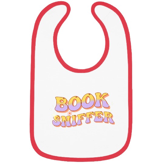 Book Fun Sniffer Retro Funny Book Lover Reading Librarian 1970s Bibs