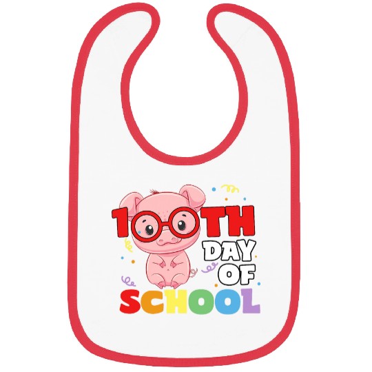 Pig Pet 100th Day Of School Pig Cute 100 Days Student Teacher Bibs