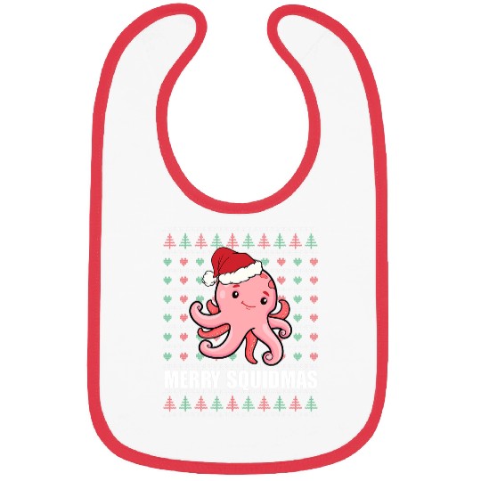 Octopus Pet Cute Cthulhu xmass Squid Monster Ugly Christmas 11 Bibs