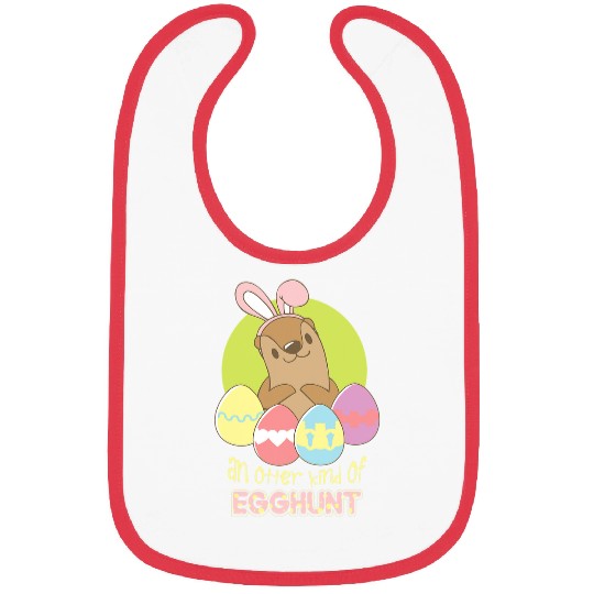 Otter Pet Otters Easter Otter Funny Sea Otter Rabbit Easter Bunny Egg Hunter Bibs